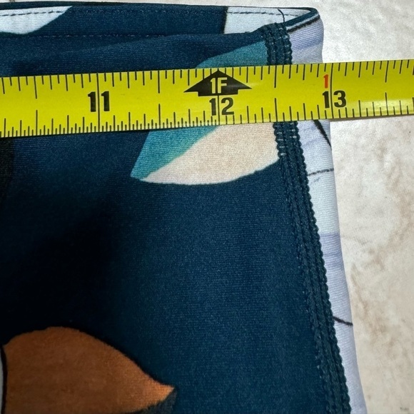 Athleta Leggings Floral Elation 7/8 54023 Dark Teal Peach Green Size Small - Picture 8 of 9